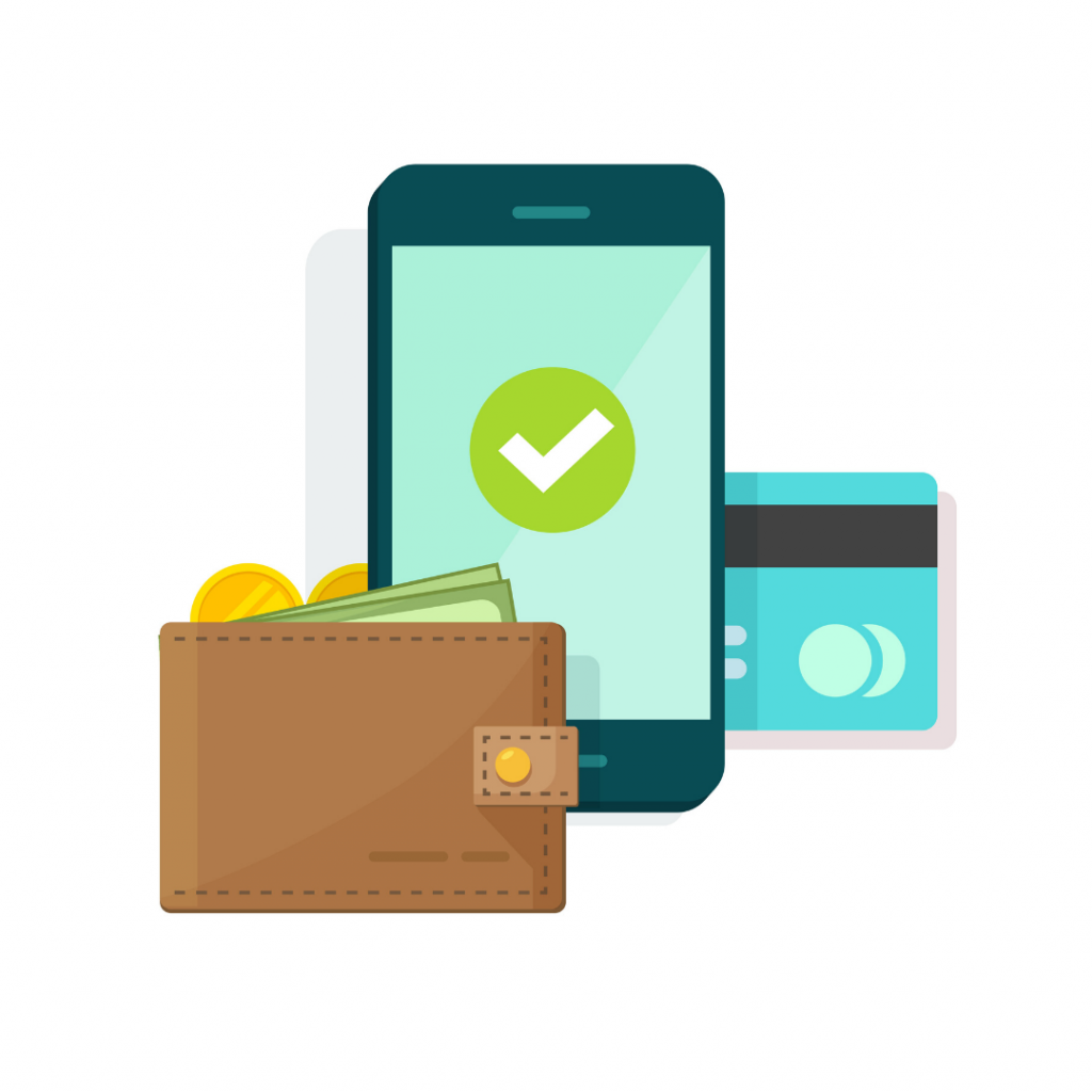 Wallet, phone and car for a money saving app